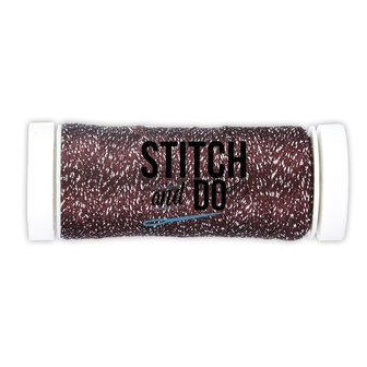 Burgundy Sparkles Thread Stitch and Do - 120 meter
