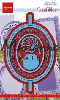 Marianne D Creatable Anja&#039;s Vertical Folding Die - Ovaal LR0607 97x154mm