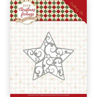 PM10163 Dies - Precious Marieke - Warm Christmas Feelings - Swirl Star