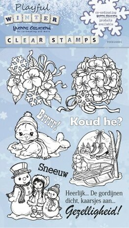 YCCS10001 Playfull Winter - Clear Stamp - Yvonne Creations