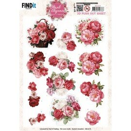 SB11079 3D Pushout Sheet - Berries Beauties - Floral Elegance - Peony Delight