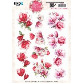 CD12421 3D Cutting Sheet - Berries Beauties - Floral Elegance - Magnolia Dreams