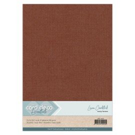 LKK-A470 Linnen Cardstock - A4 - Rusty Brown
