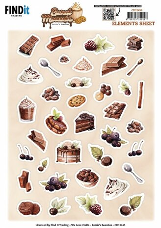 CD12435 Cutting Sheet - Berries Beauties - Sweet Moments - Small Elements