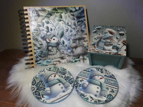 004 Fairybells 3-D setje Winter Blauw