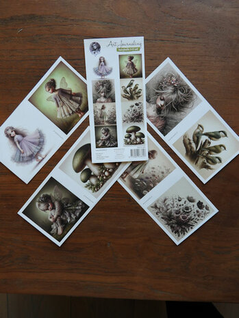 009 Fairybells 3-D setje Fairies groen-lila-zalm