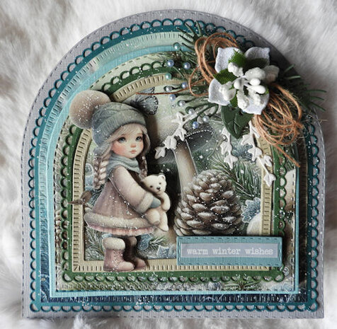 012 Fairybells 3-D setje Kerst - Winter Blauw