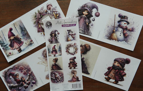 016 Fairybells 3-D setje Kerst Paars 1