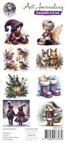 017 Fairybells 3-D setje Kerst Paars 2
