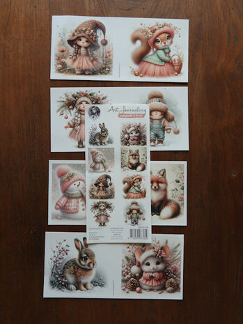 018 Fairybells 3-D setje Kerst Roze