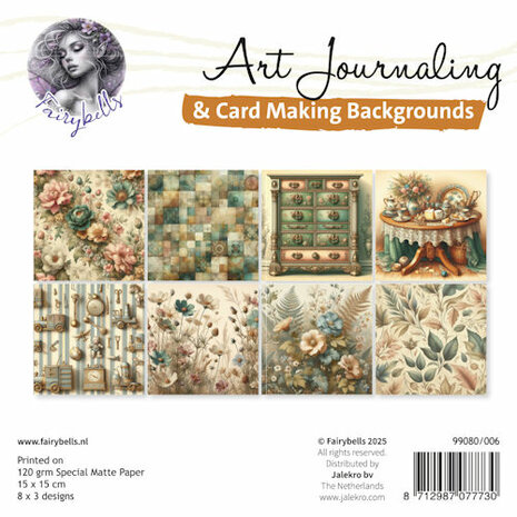 006 Fairybells Art Journaling & Card Making Backgrounds Set Muizen