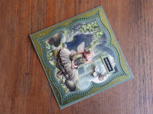 008 Fairybells Art Journaling & Card Making Backgrounds Set Fairies groen-lila-zalm