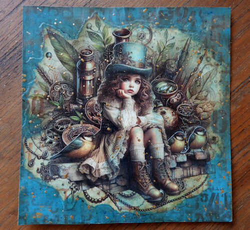 010 Fairybells Art Journaling & Card Making Backgrounds Set Steampunk