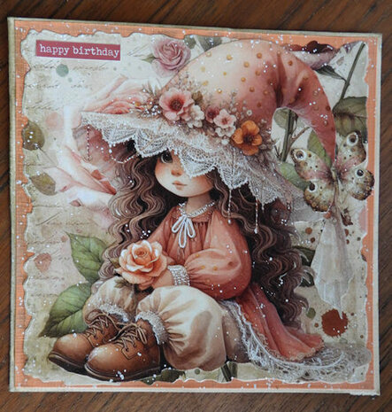 013 Fairybells Art Journaling & Card Making Backgrounds Set Vlinders, Elfjes en Muziek