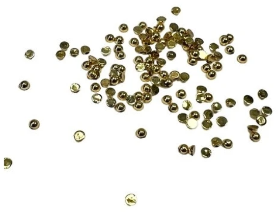 SBA502 Halfpearls 2mm Polished Gold