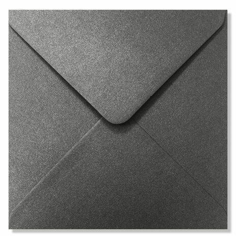 Vierkante enveloppen 14x14 metallic zilver 10 stuks