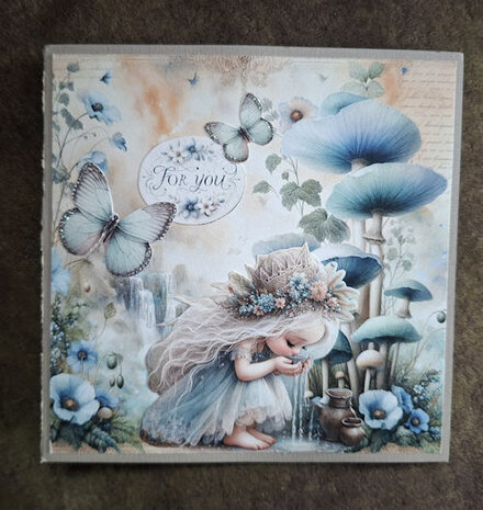 Fairybells blauw combi knipvellen 3 stuks voor pop-up en decoupage