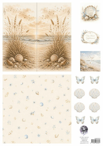 Fairybells beige combi knipvellen 3 stuks voor pop-up en decoupage