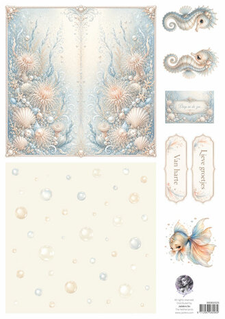 Fairybells blauw combi knipvellen 3 stuks voor pop-up en decoupage