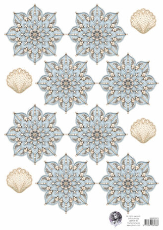 Fairybells blauw combi knipvellen 3 stuks voor pop-up en decoupage
