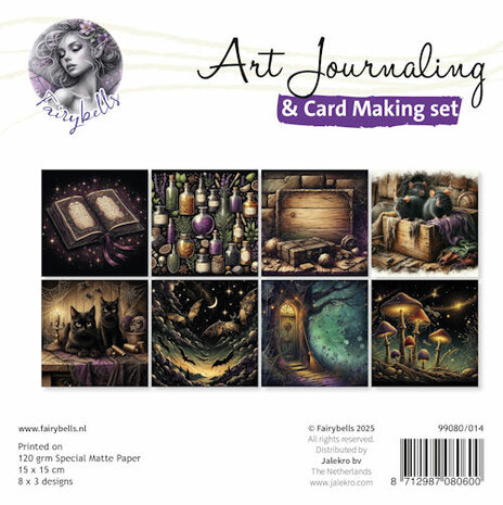 014 Fairybells Art Journaling & Card Making Backgrounds Set Moonlight