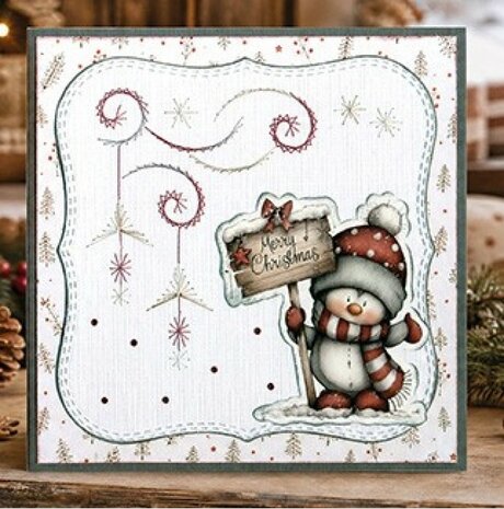 3D Pushout Sheet - Berries Beauties - Whimsical Christmas - Penguins