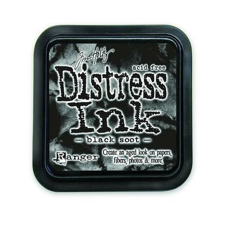 Ranger Tim Holtz Distress Ink Black Soot detail