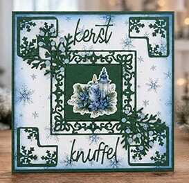 3D Uitdrukvel - Berries Beauties - Blue Christmas - Christmas Lanterns