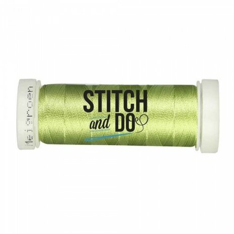 Stitch and Do linnen borduurgaren in de kleur meigroen, klosje van 200 meter
