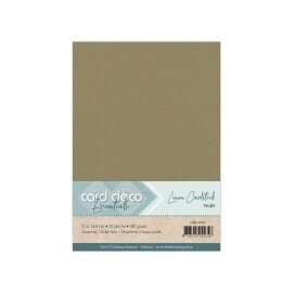 A5 taupe linnenkarton - extra afbeelding voor kaarten maken