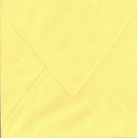 Enveloppen vierkant 14x14 10 stuks Lichtgeel (120 gr.)