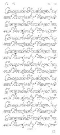 Stickervel 3018 CD Gezegende Kerstdagen Platinum