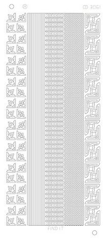 Stickervel 3061 CD Various Lines Corners Platinum