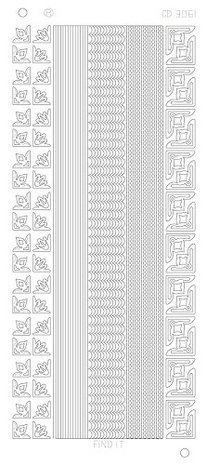 Stickervel 3061 CD Various Lines Corners Platinum