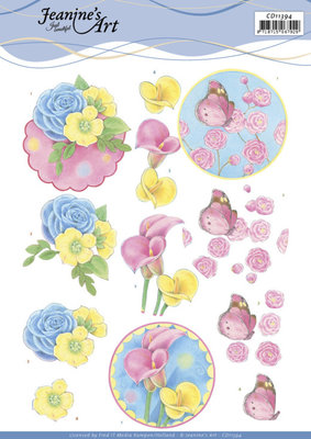 CD11394 - 3D knipvel - Jeanine's Art - Flowers