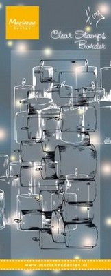 Marianne D Clear Stamps Tiny's border - kaarsen TC0878 75x185 mm