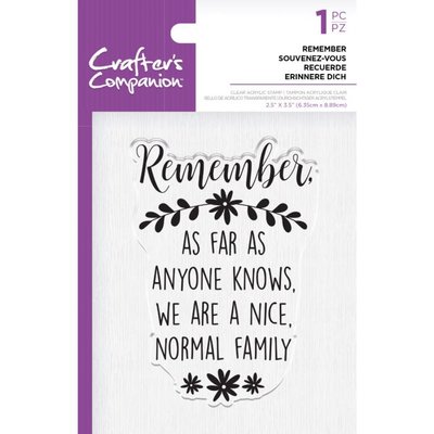 Crafter's Companion Remember Clear Stamps (CC-ST-CA-REME)