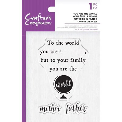 Crafter's Companion You are the World Clear Stamps (CC-ST-CA-YATW)