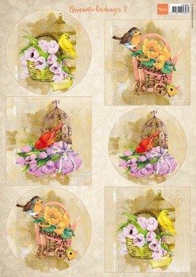 Marianne D Decoupage Vogels & vogelkooien 1 VK9585 A4