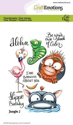CraftEmotions clearstamps A6 - Jungle 2 Carla Creaties