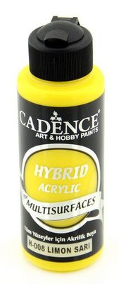Cadence Hybride acrylverf (semi mat) Citroen geel 01 001 0008 0120  120 ml