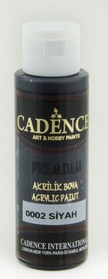 Cadence Premium acrylverf (semi mat) Zwart 01 003 0002 0070  70 ml
