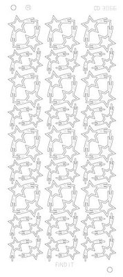 Card Deco CD3066 Stickervel - Stars Platinum
