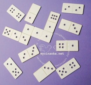 C064 Chipboard - Wycinanka - Domino - 3,5cm - 13 stuks