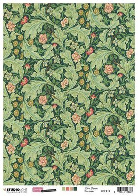 RICEJL12 Studio Light Rice Paper A4 vel Just Lou Botanical Coll. nr.12