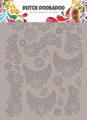 Dutch Doobadoo Greyboard Art Kant Bloemen A5 492.006.005 (08-20)