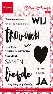 CS0974 Marianne Design Clear Stamp Huwelijk