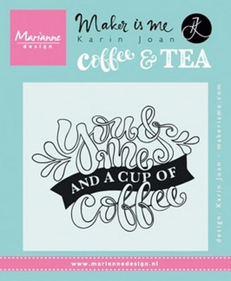 KJ1709 Marianne Design Clear Stamp Karin Joan Coffee