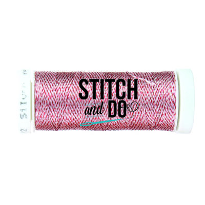 SDCDS12 Stitch and Do Sparkles Embroidery Thread - Silver-Red