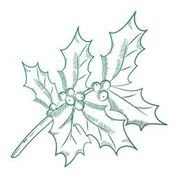 CO726913 Couture Creations Holly Sprig Mini Stamp (1pc) 50x50mm